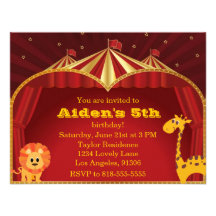Invitation d'anniversaire du cirque de l'enfant