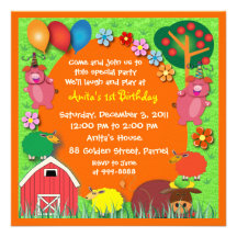 Invitation d'anniversaire : Ferme 004
