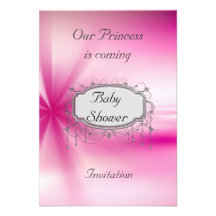 Invitation d'argent de rose de partie de baby show