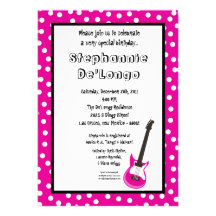 invitation de 5x7 Rockstar