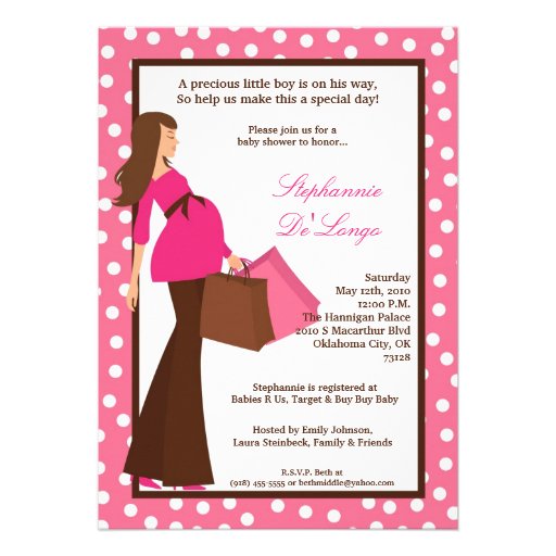 invitation de achat de baby shower de maman modern