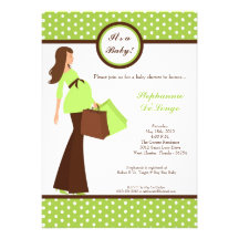 invitation de achat de baby shower de maman modern