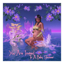 Invitation de baby shower avec l'Afro-américain El