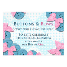 Invitation de baby shower - boutons et arcs