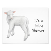 Invitation de baby shower d'agneau