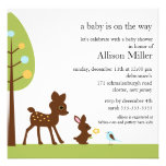 Invitation de baby shower d'Animails de bébé de ré