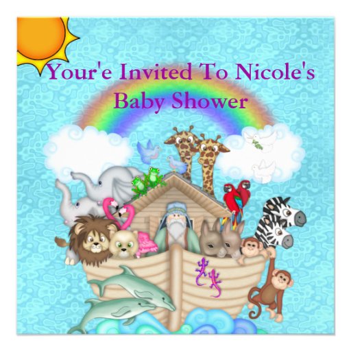 Invitation de baby shower d'arche de Noahs