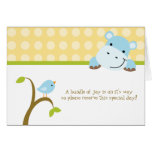 Invitation de baby shower de à petits pois d'oisea carte