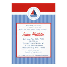 invitation de baby shower de bateau à voile de mar
