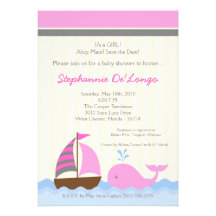 invitation de baby shower de bateau de baleine de 