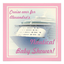 Invitation de baby shower de bateau de croisière