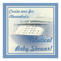 Invitation de baby shower de bateau de croisière