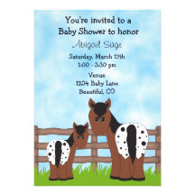 Invitation de baby shower de cheval d'Appaloosa