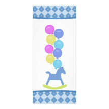 Invitation de baby shower de cheval de basculage