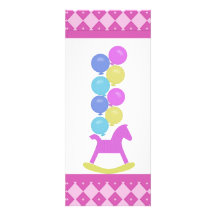 Invitation de baby shower de cheval de basculage