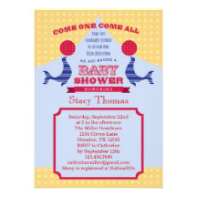 Invitation de baby shower de cirque