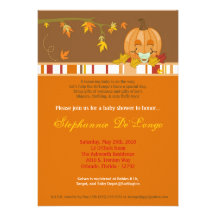 invitation de baby shower de citrouille d'automne 
