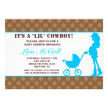 Invitation de baby shower de cow-girl
