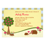 Invitation de baby shower de créatures de forêt