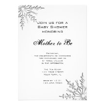 Invitation de baby shower de flocon de neige d'hiv