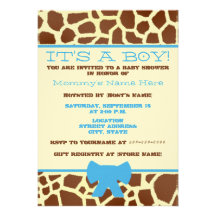 Invitation de baby shower de garçon - copie et ble