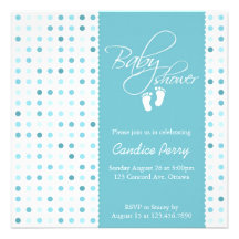 Invitation de baby shower de garçon de point de po