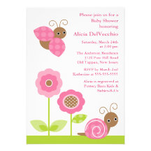 Invitation de baby shower de jardin de mod