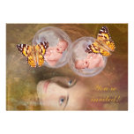 Invitation de baby shower de jumeaux de bébé ou de
