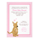 Invitation de baby shower de kangourou avec les po invitations