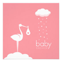 Invitation de baby shower de la livraison de fille
