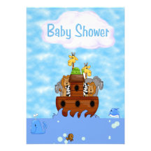 Invitation de baby shower de l'arche de Noé