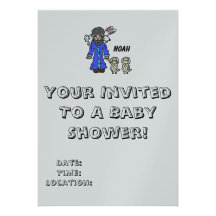 Invitation de baby shower de l'arche de Noé