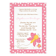 invitation de baby shower de papillon de rose du r