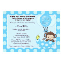 Invitation de baby shower de parapluie de birdie d