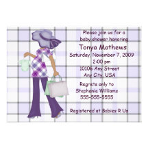 Invitation de baby shower de plaid (aa)