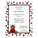 Invitation de baby shower de point de polka de coc