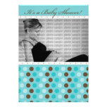 Invitation de baby shower de points de Teal de cho