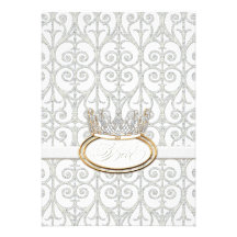 Invitation de baby shower de princesse Crown de Bé