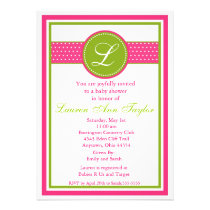Invitation de baby shower de ruban de monogramme invitations