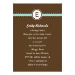 Invitation de baby shower de ruban de satin - dans