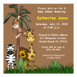 Invitation de baby shower de safari