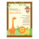 Invitation de baby shower de safari de jungle