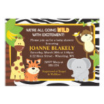 Invitation de baby shower de safari de jungle d'im