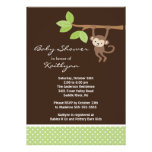 Invitation de baby shower de safari de singe de bé