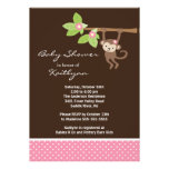 Invitation de baby shower de safari de singe de bé