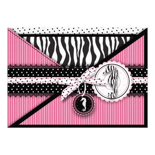 Invitation de baby shower de sensation d'hippocamp