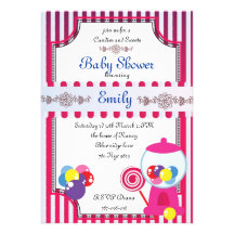 Invitation de baby shower de sucreries et de bonbo