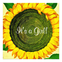 Invitation de baby shower de tournesol