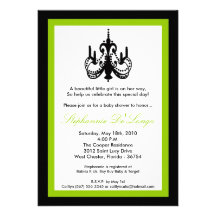 invitation de baby shower de vert de chaux du lust