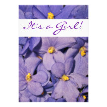 Invitation de baby shower de violettes africaines